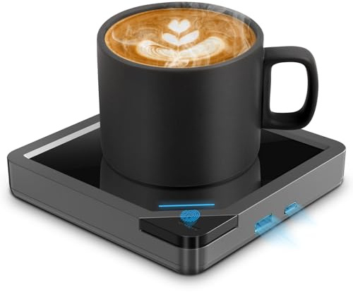 Kaffemugg värmare kopp värmare: mugg värmare för skrivbord ljusvärmare platta uppvärmd kaffemugg smart mugg som USB-laddare vaxvärmare för kaffe, te, mjölk, varm choklad, dryck