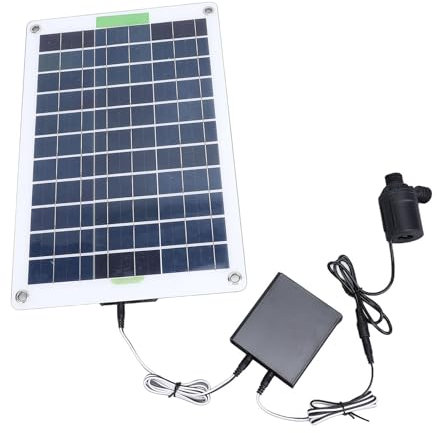 Kit de Pompe à Eau Solaire, 100 W Professionnel en Silicium Monocristallin, Pompe de Fontaine à Eau à énergie Solaire pour Jardin Extérieur, Piscine, Boîte de Stockage D'énergie,