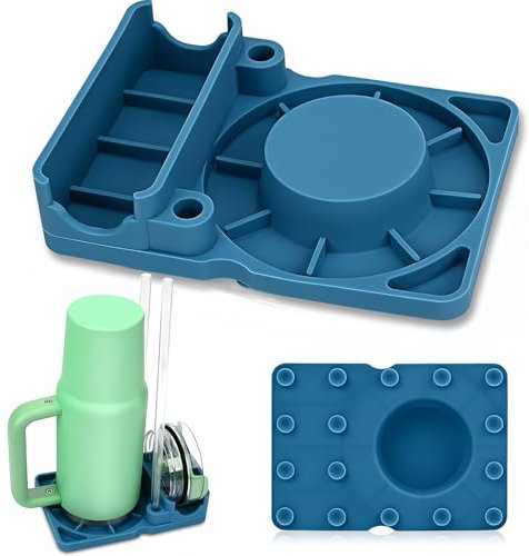 Accessori Stanley Cup Scolapiatti in Silicone Scolapiatti per Stanley Cup Scolabottiglie Scolapiatti da Appoggio Universale Portapiatti Adatto Alla Maggior Parte dei Tipi di Bottiglie D'acqua(Blu)