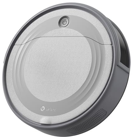 LEFANT M310 Robot Aspirador, 4500Pa Succión, 180 min Autonomía, 6 Modos de Limpieza, Evitación de Obstáculos 4cm, App/Alexa, Ideal para Pelo de Mascotas, Alfombras y Suelos Duros, Gris