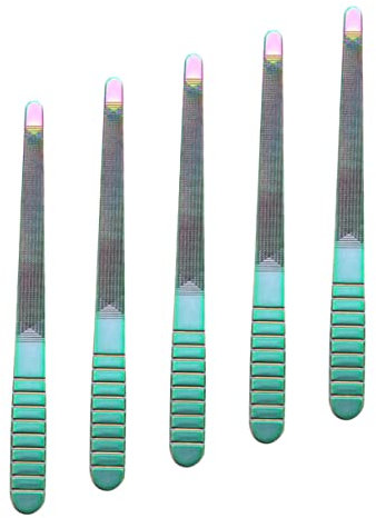 Beaupretty 5 Piezas archivo de esmalte de uñas Gel clíper dedo polaco tijeras limas para uñas limas uñas Set de limas de uñas limas de uñas postizas lima de uñas brillante Acero inoxidable