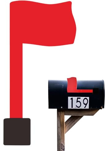 Signal de boîte aux lettres, drapeau de boîte aux lettres, alerte antirouille de rechange, kit facile à installer, support adhésif, bâton de drapeaux pour indicateur extérieur de livraison du