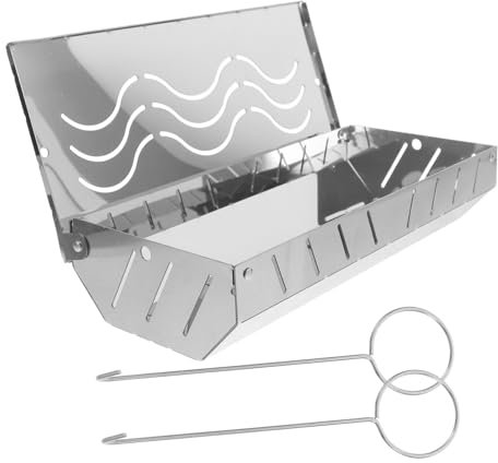 Garneck Lattina Per Affumicare in Contenitore Per Affumicare Barbecue Con Legno Accessori Barbecue Per Gas