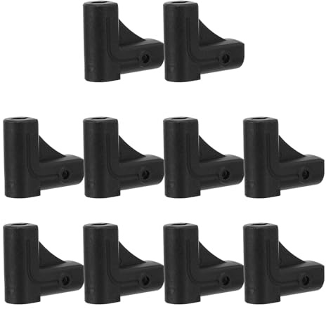 PLAFOPE 10 Pezzi Connettore Angolare per Ruote Carrello Set in Plastica e Acciaio Inox Giunto Stabile per Mobili e Carrelli Porta Attrezzi Montaggio Rapido e Trasporto Sicuro