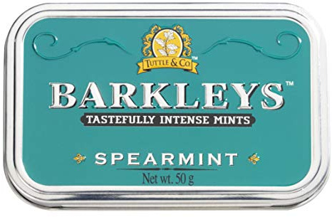 Barkleys Classic Mints - Spearmint, 6 tins, 6-pack= 6 tins of 50g