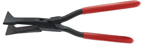 STUBAI-Pince à sertir 2828, unilatérale 55 mm – forme unique pour bavettes de fenêtre et zones difficiles d’accès, forgée, mâchoires trempées, poignées gainées rouge