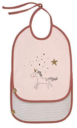 LÄSSIG Baby Lätzchen Medium Sabberlätzchen zum Schnüren 2 Stk./Medium Bib More Magic, rosa