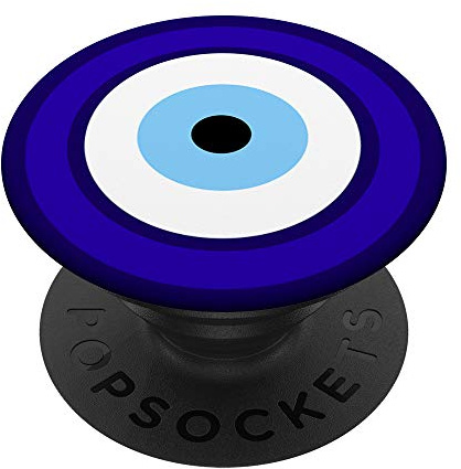 PopSockets Qui voit tout Mauvais œil grec symbole Bleu Un porte bonheur PopSockets PopGrip - Support et Grip pour Smartphone/Tablette avec un Top Interchangeable