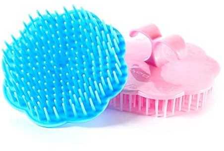 YEALIFE Hair Scalp Exfoliator Brush Dandruff Cleaning Brush, Flexible Scalp Massager Brush, Shower Scalp Shampoo Brush for Home, Office, Travel and Pets 2-Pack