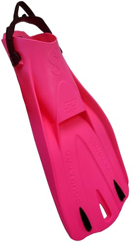 SCUBAPRO GO Sport Scuba Fin for Scuba Diving, Snorkeling and Swimming, with Bungee Open Heel Strap, Small, Pink