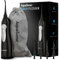 Aquasonic Aqua Flosser - Professional Rechargeable Water Flosser with 5 Tips - Oral Irrigator w/ 3 Modes - Portable & Cordless Flosser - Kids and Braces - Dentist Recommended (Black)