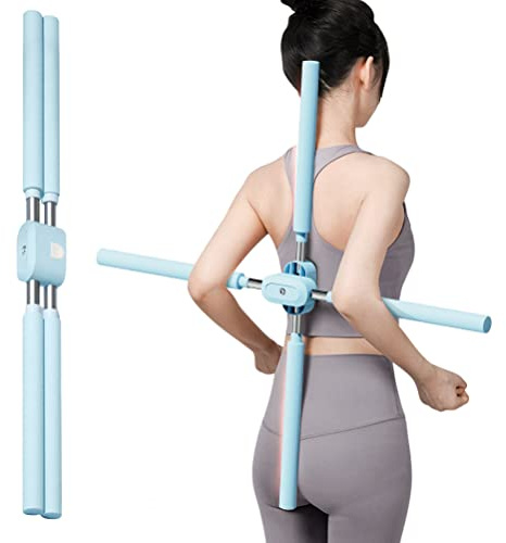 Bastones De Yoga,Corrector De Espalda jorobas,2Pcs Dispositivo De Estiramiento De Espalda,Herramientas De Estiramiento, Adecuados para Entrenamiento de Yoga Gimnasio y Casa