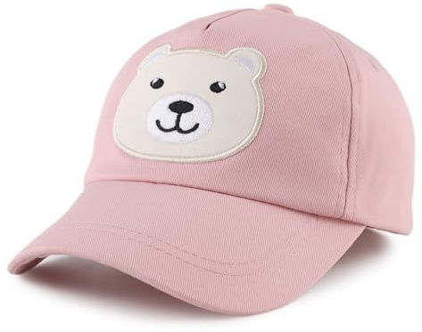 XIAOHAWANG Unisex sommarmössa flicka solskydd basebollkeps pojkar skärmmössa UV-skydd basebollkeps barn mössa vår, sommar, Rosa björn, 6-24 Månader