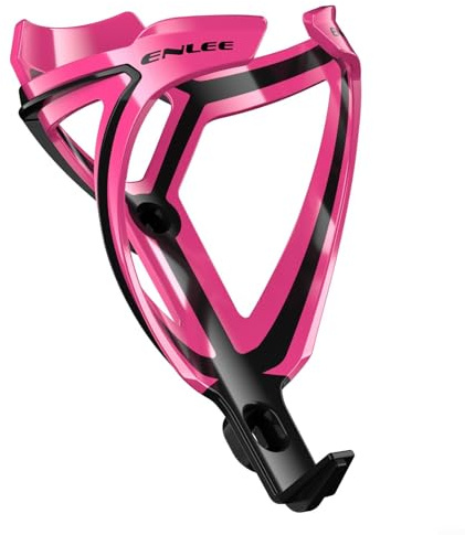 Lightweight Fiberglass Bike Water Bottle Holder for All Bicycle Models with Polished Design and Enhanced Compatibility (Pink)