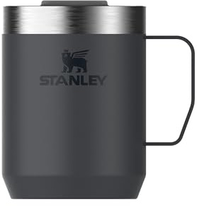 Stanley 1913 Classic Legendary Camp Mug 0.23L - Black 2.0 | Campingmugg I Rostfritt Stål - BPA -Free Thermos Resemuggg För Varma Drycker - Diskmaskin Säker