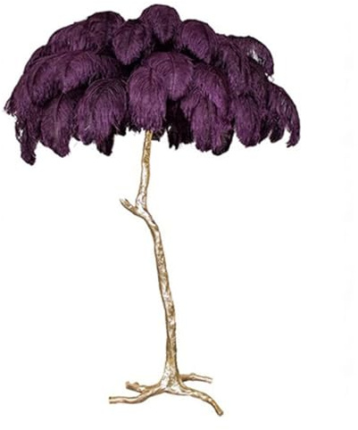 TTDGYYXW Dimbar fjädergolvlampa - ående ljus för sovrum och kontor Detive hörnbelysning i mörklila 150x90cm (59x35in) - Läslampa 3 färgalternativ
