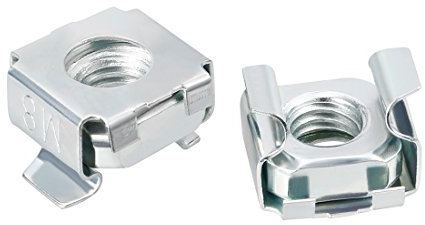 sourcingmap Paquet de 30 écrou cage M8 acier au carbone zingué pour armoire de serveur