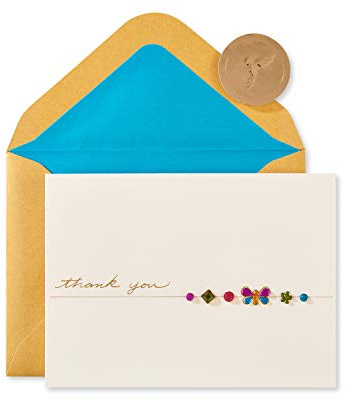 Papyrus Mother's Day, Thank You Card (Butterfly Gems)
