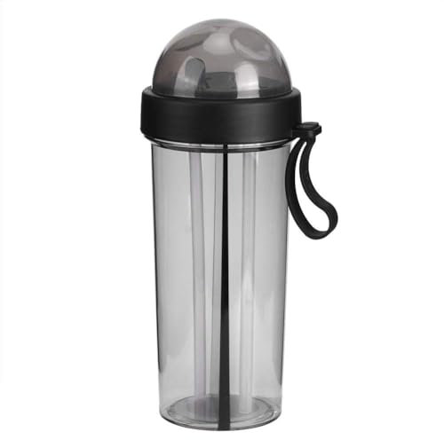 HERCHR Bicchiere da Viaggio,600 ml/20.29Oz Bicchieri Coppa a Doppia Parete,Borraccia con Cannuccia e Coperchio,Riutilizzabile Tazza Termica Coppa di Paglia per Sport da Campeggio All'aperto da Casa