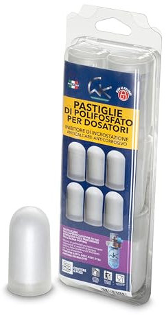 WK - Polifosfati per Caldaia, Ricarica Universale da 6 Pastiglie di Polvere Concentrata per Filtrazione Acqua, Funge da Anticalcare e Anticorrosivo