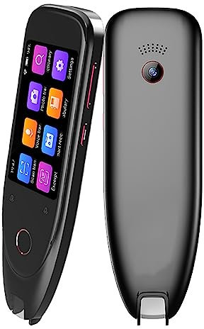 PODEC Traductor De Idiomas Inteligente, Lector De Bolígrafo De Escaneo con Pantalla Táctil LCD, Bolígrafo De Diccionario De Dispositivo Traductor De 112 Idiomas, Extracto De Texto, para Viajeros