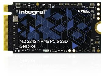 Integral 1TB NVME M.2 SSD 2242 NVMe PCIe Gen3 x4 SSD - Read Speed bis zu 3400MB/s, Write Speed bis zu 3000MB/s - Internes 2242 SSD - Kompatibel mit PCs, NUCs, ultradünnen Laptops und Tablets