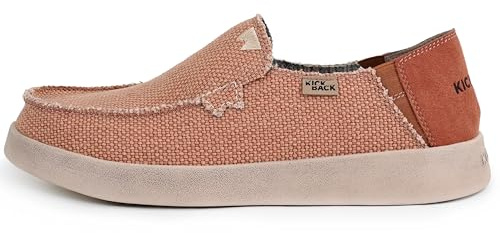 Kickback Barbeach Mocassins Slip‑on en Toile pour Homme – Chaussures d’Été Décontractées avec Semelle Antidérapante, Parfaites pour Les Voyages, la Plage et Le Quotidien - Rust, EU 44
