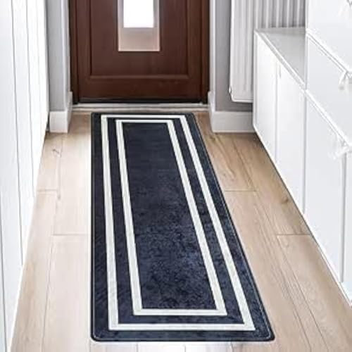 CHILAI HOME Flurläufer Teppichläufer für Küche, Wohnzimmer, Schlafzimmer, rutschfest, waschbar, fusselfrei, Bodenmatte (60 x 300 cm)