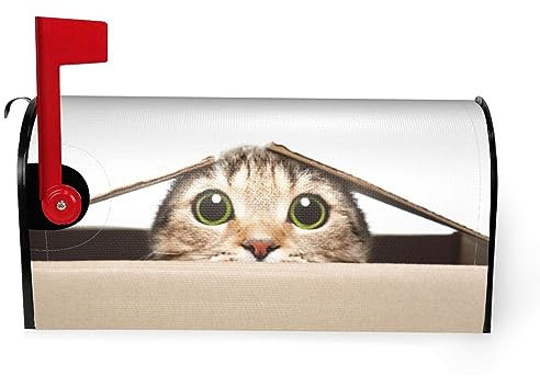 Sipeigyd Lustige Katzen-Briefkasten-Abdeckung, magnetisch, Standardgröße, 53,3 x 64,8 cm, wasserdicht, für den Außenbereich, Garten, Heimdekoration