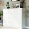 Home Collective Commode pour couloir, chambre à coucher, commode, avec 2 portes et 6 tiroirs, spacieuse et durable, 120 x 40 x 99 cm (l x p x h), blanche