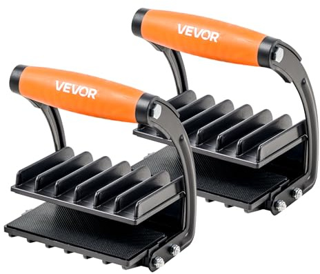 VEVOR 2 Pack Panel Carrier, Plywood and Drywall Lifting Tool with 0-1 Inch Grip Range, Single Hand Clamp Lift Tool with Non-Slip Grips for Plastic Boards, Plywood board, Drywall, 200lbs Single Clamp