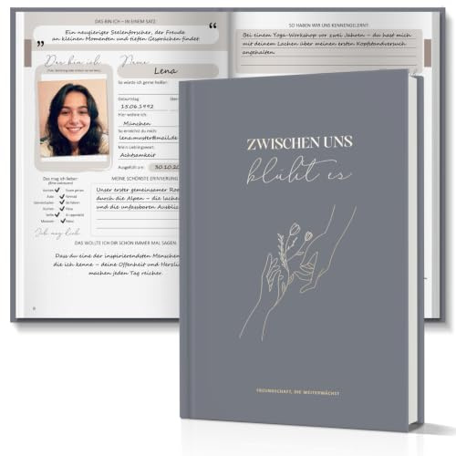 BIROYAL Libro de amigos para adultos para 62 amigos, libro de amistad para adultos con 4 plantillas y 10 páginas comunitarias, libro de amigos para familia, colegas, álbum de poesía para rellenar