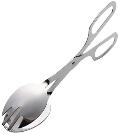 DECORNIJIA Pinzas Fácil para de Inoxidable en Buffet de Ensalada Acero Diseño Compacto y de Transportar para Uso Cocina Profesional