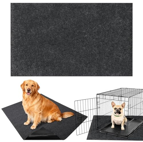 TFLPUO Under Dog Crate and Kennel Mat, Waterproof Dog Cage Mat Liner Pet Kennel Training Pad Tray to Protect Floors from Wear and Scratches 70 X120 cm