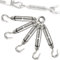 5 Piezas M5 Tensor de Acero Inoxidable Ajustable Tensor de Cuerda de Gancho Tensor de Cable de Acero Inoxidable Tensor de Alambre con Gancho y Ojal para Toldos Tendedero