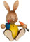 Drechslerei Kuhnert Stupsi Hase mit M�hre und Becher - 12 cm