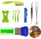 10pezzi Pinza per Zecche Set rimozione zecche e pulci, Professionale Ganci per zecche per Cani, Gatti, Cavalli, Animali & Persone, Pettine per Gatti, Pidocchi/Grovigli/Nodi/Crosta/Sporcizia