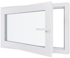 Ventana de PVC – Triple acristalamiento – Tirador izquierdo – blanco – 1100 x 600 mm