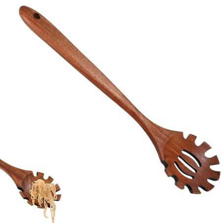 Cuchara De Pasta Cuchara de espagueti de madera Con Dientes Servidor De Espaguetis Profesional Para La Cocina Casera