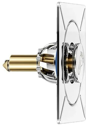 Tope de drenaje de baño con pedal de pie - cubierta de drenaje de piso cuadrado para la prevención del olor - receptor del cabello del fregadero y la bañera para el hogar, el dormitorio o los espacios