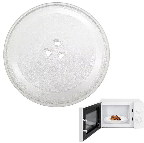 Plateau Micro Onde 24.5cm,Assiette Tournante en Verre Type Y pour Micro-ondes,Plateau Tournant de Rechange avec 3 Points de Maintien Intégrés,Convient à la plupart des modèles