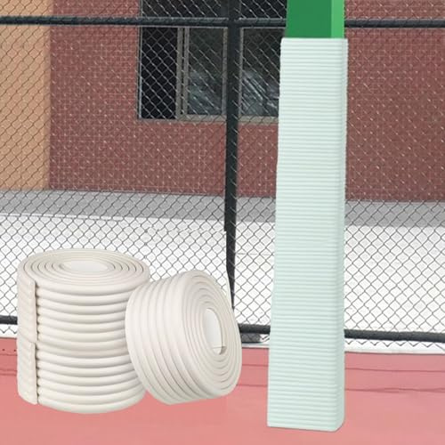 Imbottitura per bastone da basket resistente alle intemperie, autoadesiva, protezione di sicurezza, set da 4 pezzi (bianco), resistente agli urti, ideale per uso esterno