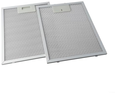 Filtro antigrasso in alluminio, filtro a maglie per cappa, Dimensioni 29,7 x 23,9 x 0,89 cm, Trappola per grasso per cappa aspirante, Cattura grassi per cappa, 2 pezzi