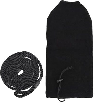 TWTCZOZ Cubierta de Defensas de Barco Elástica de Fibra Acrílica Protectora de Funda para Amortiguador Y Calcetín Resistente Adecuada para, Cuerda G3 Negra