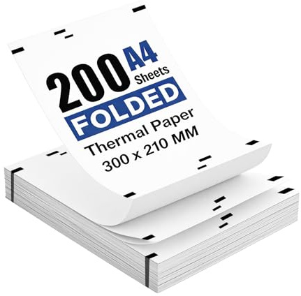 KMFYMPT 200 Sheets A4 Thermal Printer Paper, Continuous Printing Paper