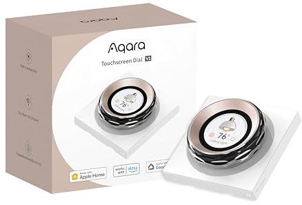 Aqara Touchscreen Dial V1 EU, Neutral Required, 2 Electrical Switches & 6 Wireless Switches, ON/OFF Control & Fine-Tuning Settings, up to 18 Aqara Devices Supported, Supports Apple Home, Alexa, Google