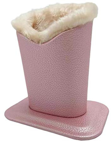 chiwanji Porte-Lunettes Doublé Peluche PU Étuis à Lunettes Anti-Rayures pour Bureau/Maison /, Rose