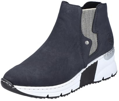 Rieker Women's X6361 Fashion Boot, Pacific Linen 14, 8 UK
