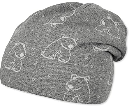 Sterntaler Slouch-Beanie Eisbär Cappellino, Argento Melange, 47 Bimbo