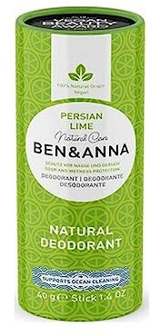 BEN & ANNA PERSIAN LIME - Deodorante stick naturale per uomo e donna, vegano e cosmetico naturale, sostenibile in Papertube, contro la sudorazione intensa, privo di alluminio (40 g, confezione da 1),